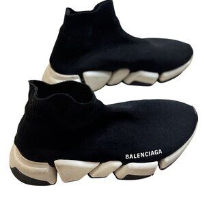 Balenciaga Speed 2.0 Sock Sneakers US 8 / UK 5 / EU 38 Black & White
